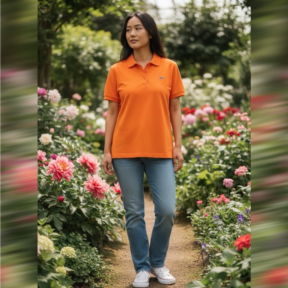 Louis Castel Orange Golf Polo (Women’s L)